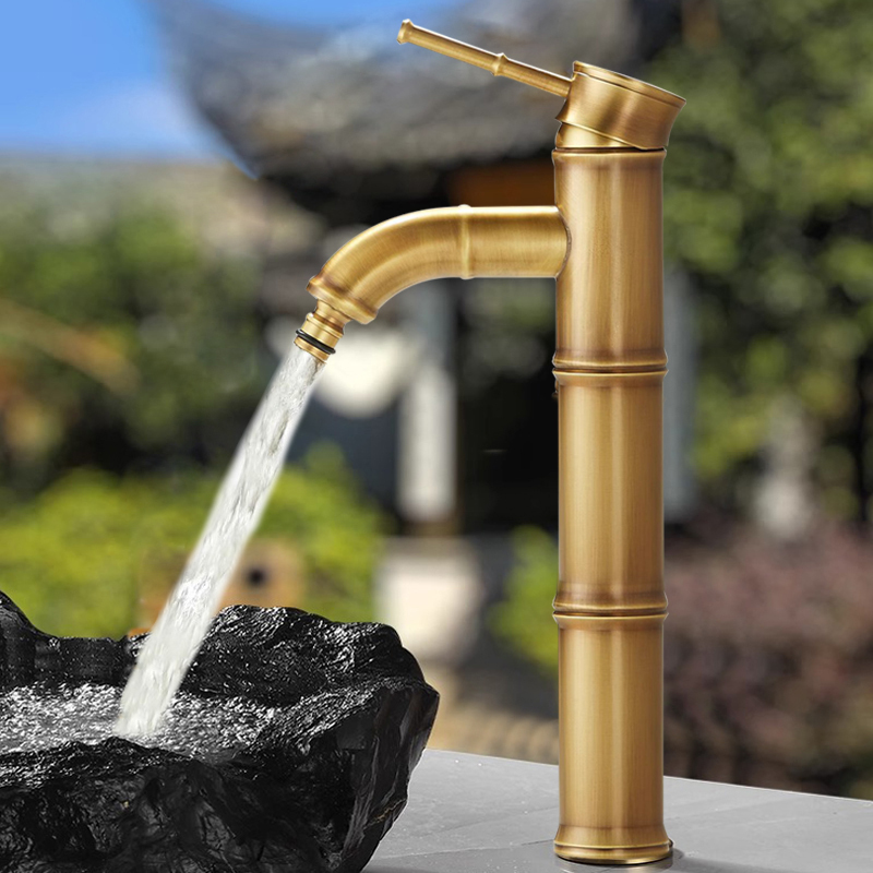 Outdoor Faucet Frost-Resistant Courtyard Single Cold All-Copper Washbasin Stone Basin Garden Villa Outdoor Frost-Resistant Crack-Resistant Faucet
