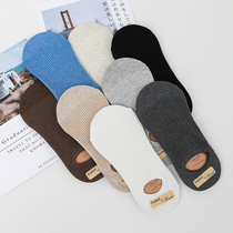 Boat socks men's spring and autumn solid color invisible cotton shallow mouth breathable silicone non-slip socks men's sweat-absorbent socks deodorant