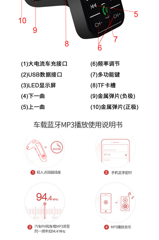 12-24V xe tải bánh mì máy xúc đào xe phổ thông Bluetooth xe rảnh tay Máy nghe nhạc MP3 với bật lửa - Âm thanh xe hơi / Xe điện tử loa sub ô tô