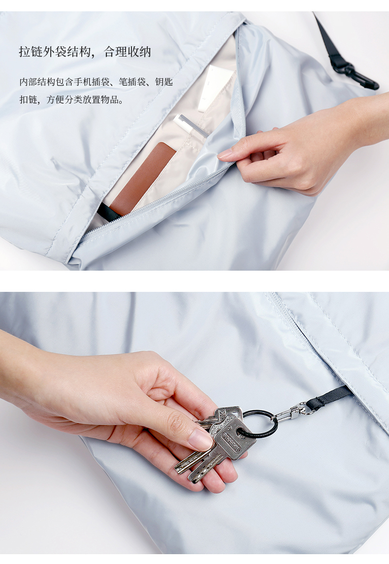BOTTA THIẾT KẾ túi đeo vai nữ công suất lớn không thấm nước ánh sáng dây rút chùm miệng túi xách Bắc Âu - Ba lô balo nữ đẹp