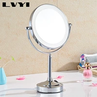 Gương trang điểm LED LVYI2011D hai mặt với gương trang điểm 8 inch 3X 5X làm đẹp bằng đồng trực tiếp - Gương gương treo phòng tắm