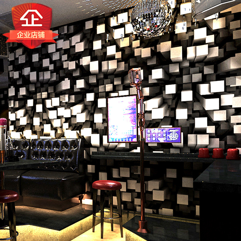 KTV wallpaper karaoke flash wall covering 3d reflective special bar theme box corridor aisle background wall wallpaper