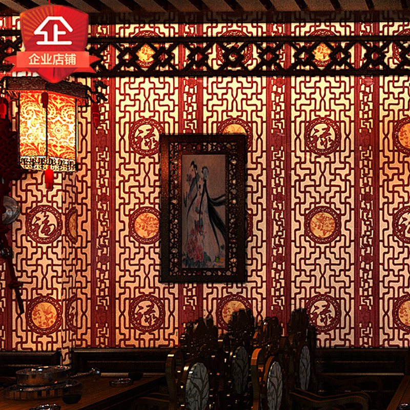 Tea House Wallpaper Hotel Small Restaurant Special Snack Bar Box Restaurant Private Room Shop Storefront Decoration Background Wallpaper