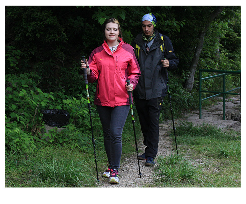 Trail Blazers 99% carbon trekking cực cực Khóa ổ khóa siêu nhẹ gậy đi bộ ngoài trời siêu nhẹ gậy 4 chân cho người già