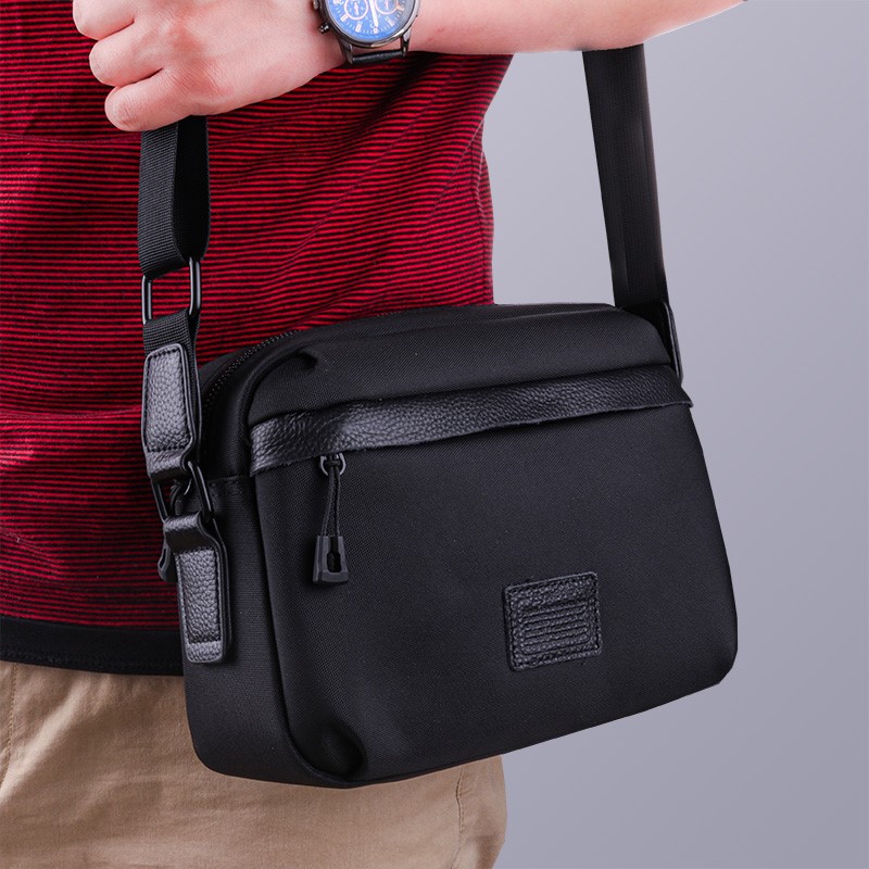 Single Shoulder Bag Men's Inclined Satchel Bag Men's Bag Canvas Large Capacity Oxford Cloth Fashion Small Scapegoat Male Cross Section Business Casual
