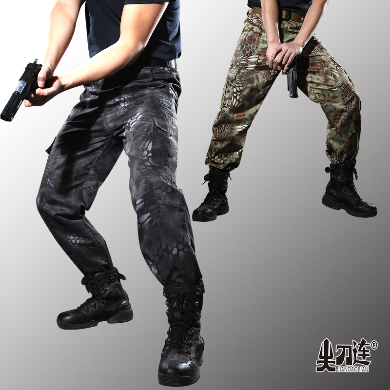 Outdoor python camouflage pants men wear loose tactical pants spring and summer trousers breathable scratch-proof pants