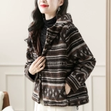 Бархатная демисезонная куртка для матери, в стиле Шанель