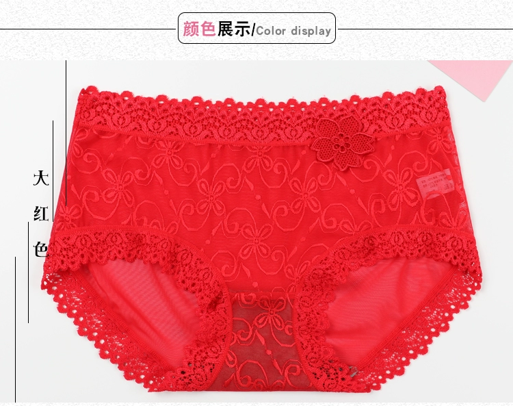 Caiti Bà Quần lót Nữ Mid-eo Boxer Sexy Lưới Ren Mềm mượt Thoải mái Thở Thời trang Nhẹ 30136 - Giống cái