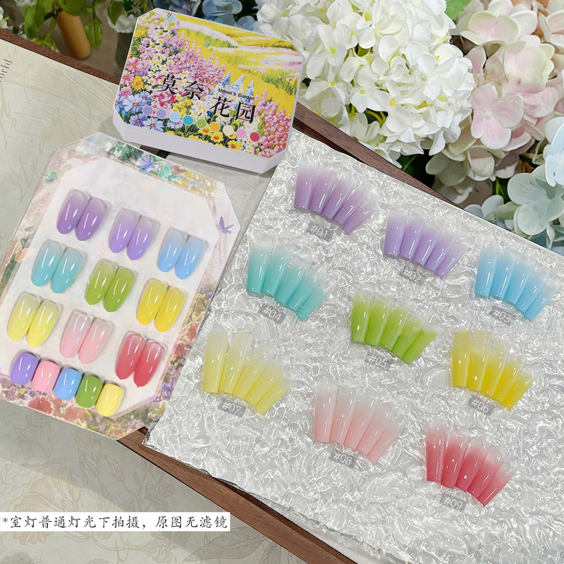 Monet Garden Pat Gel 2026 New Dopamine Blush Gradient High Saturation Concealer Free Line Nail Art Special
