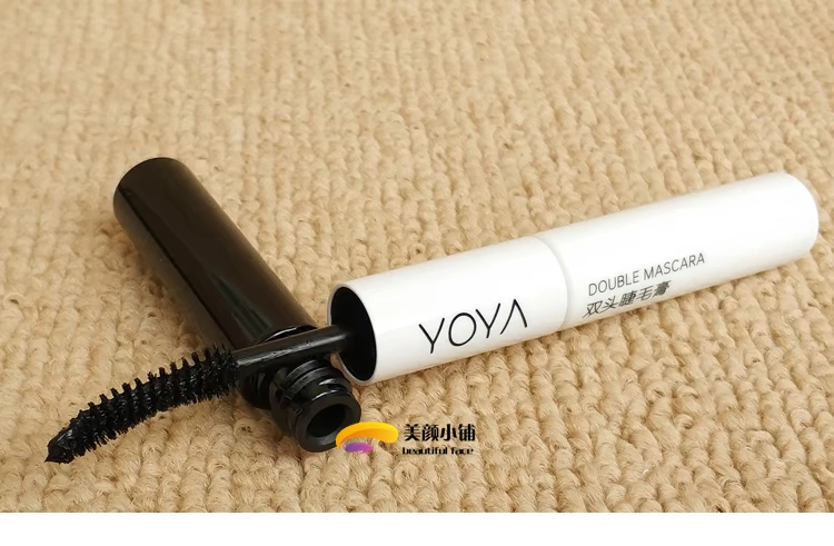 Yoya Youya mascara hai đầu Polaiya không thấm nước dày dài màu đen và trắng kép sử dụng rất tốt chải chẵn đầu học sinh - Kem Mascara / Revitalash