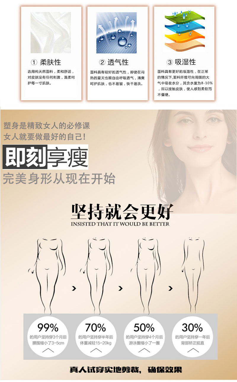 Yi Xin 茜 thoải mái và liền mạch (khóa kéo) corset liền kề đốt cháy mỡ bụng giảm béo eo corset cơ thể body định hình giảm eo