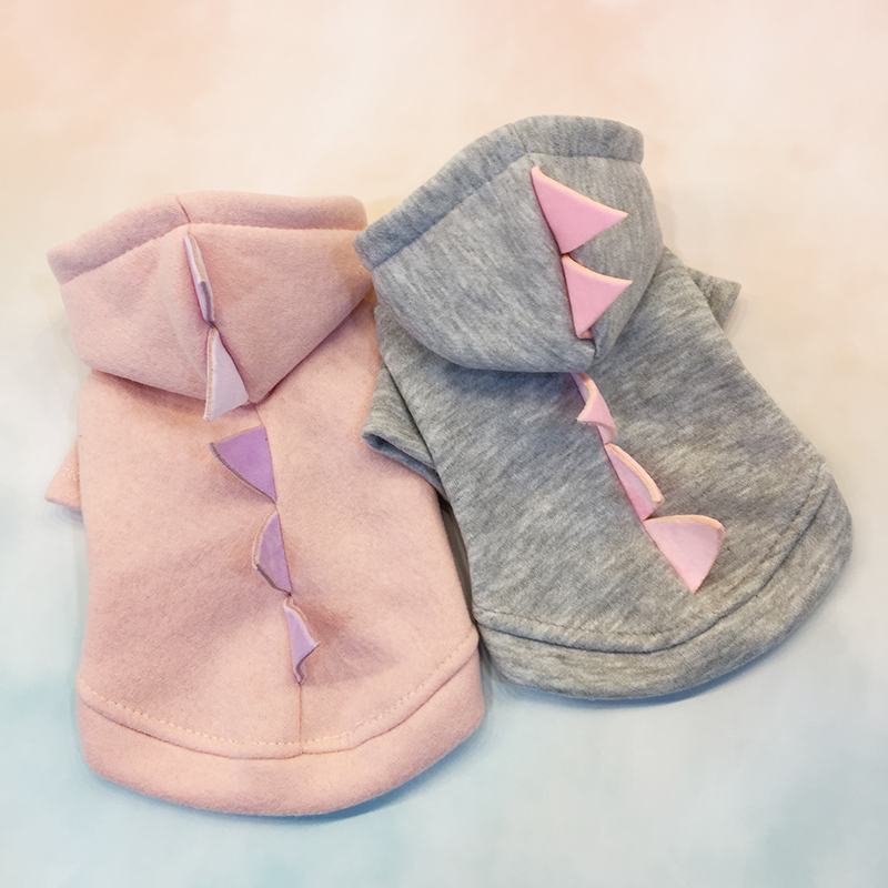 Quần áo chó chó nhỏ Teddy luật chiến đấu mùa thu mỏng phần dễ thương khủng long đoạn ngắn biến thành trang phục mèo cưng - Quần áo & phụ kiện thú cưng 	áo dành cho chó mèo