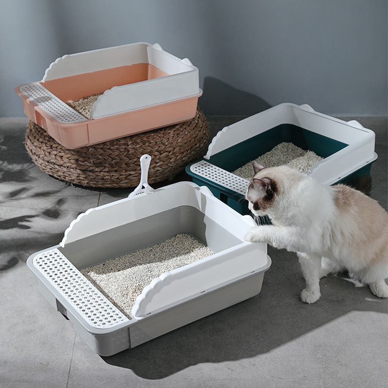 Cat sand basin super large cat supplies semi-enclosed anti-belt sandcat toilet special stinking kitten cage