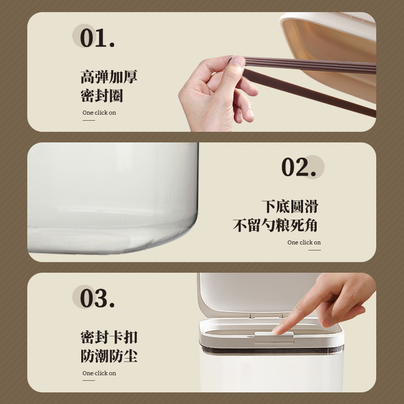 Cat Food Storage Bucket, Dog Food Sealed Bucket, Moisture-Proof Food Storage Bucket, Pet Food Sealed Cat Food Can, Household Storage Box