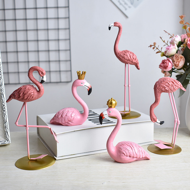 Flamingo ornaments Room decorations ins Creative home living room window desktop resin Nordic style knickknacks