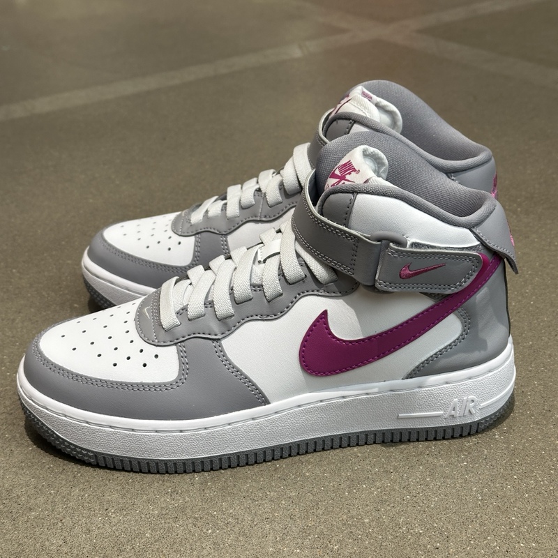 Nike Air Force One High-Top White Sneakers for Older Children, Versatile Casual Sports Sneakers 1193