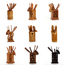 Tea Ceremony Six Junzi Tea art Bamboo Tea ceremony Kung Fu tea set Tea spoon Tea clip Tea tray Tea set accessories