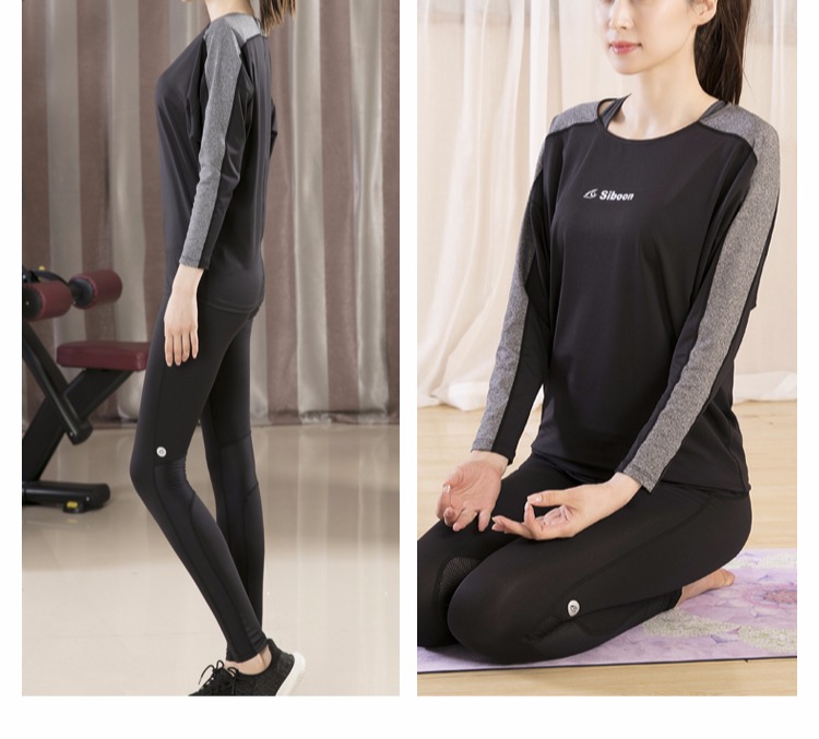 Bộ đồ thể dục thể thao nữ 2018 thu đông buổi sáng chạy bộ quần áo tập yoga ba mảnh chạy bộ quần áo giảm béo nhanh tay thảm yoga liforme