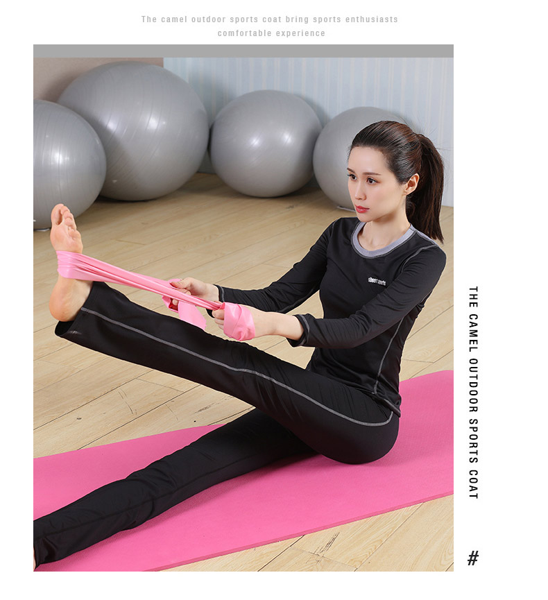 Muỗng yoga phù hợp với nữ mùa thu và mùa đông dài tay ba mảnh chạy thể dục chạy thể dục thể thao mỏng thảm pido