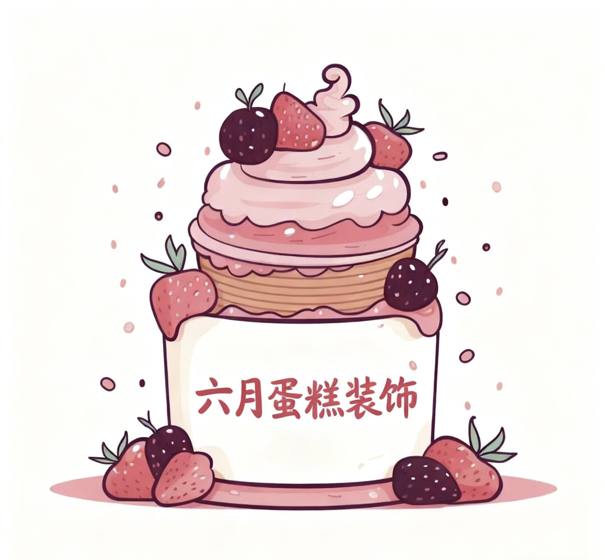 六月蛋糕装饰的LOGO