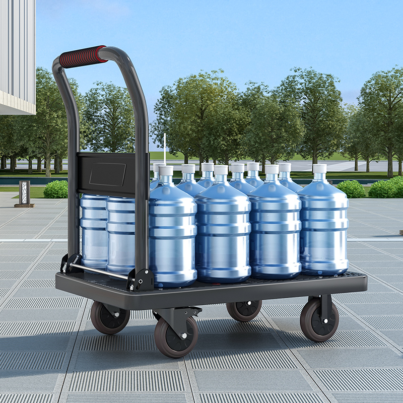 Small cart Light hand cart Household pull goods flatbed car Folding handling Hand cart Grocery shopping trailer bracket