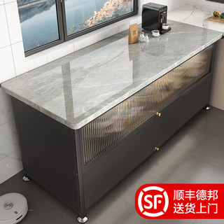 Slate Kitchen Storage Rack, Floor-Standing Household Dining Side Storage Cabinet, Multi-Layer Functional Wall-Mounted Integrated Bowl Cabinet