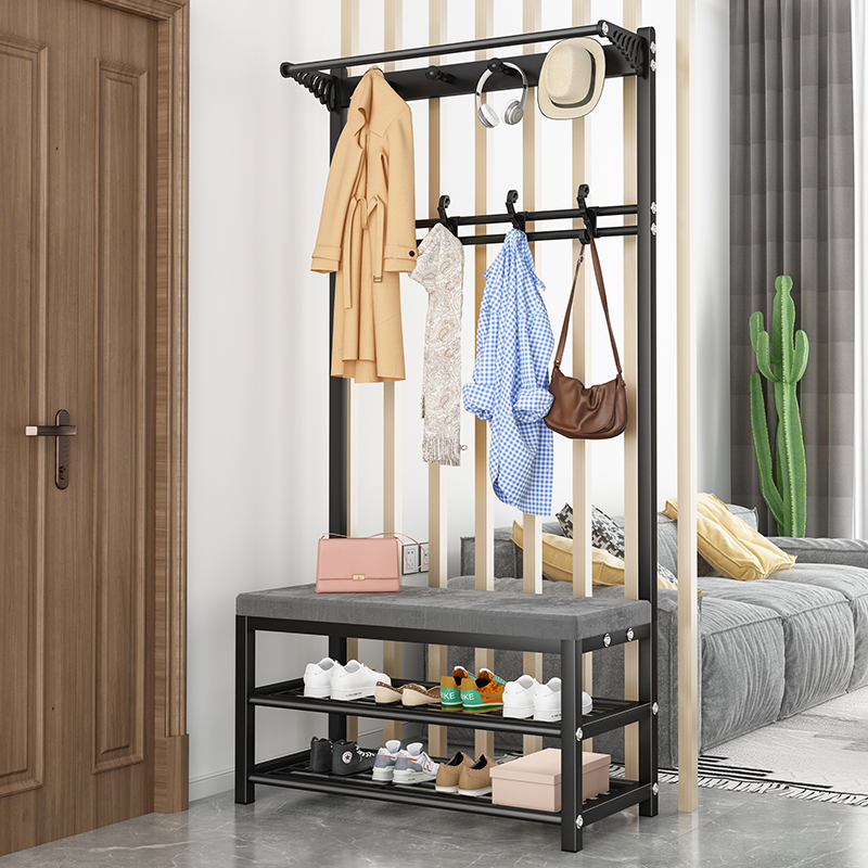 Changing shoes hangers clothes hanger integrated Home entrance door storage stool Entrance Able to sit shoes cabinet Contained Stool Soft Bag Cushion