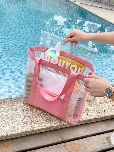 Портативная пляжная сумка для плавательных принадлежностей для плавания с разделителями для спортзала, плавательный аксессуар, сумка-органайзер