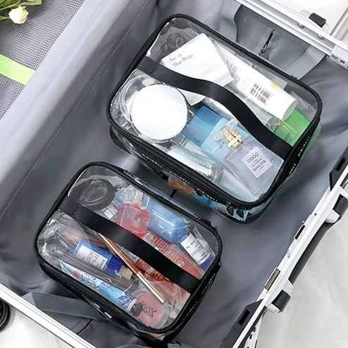 Маленькая косметичка, портативная водонепроницаемая вместительная и большая небольшая сумка из ПВХ подходит для мужчин и женщин для путешествий