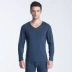 GUJIN cổ điển và hiện đại nam ấm cơ bản áo cổ chữ V áo len cotton trẻ trung cha mùa thu quần áo ấm - Áo ấm áo lót nam Áo ấm