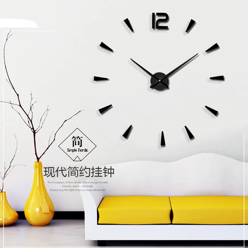 Креативные настенные часы арт стены часы гостиная 3D Трехмерная трехмерная крупная хрустальная цифровая наклейка на стенах тихий стол.