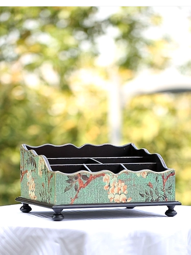 Ретро туалетный столик, универсальная деревянная настольная коробка для хранения, в американском стиле