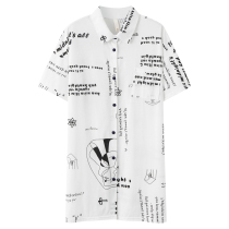 Homewear cardigan pajamas womens top single piece summer cotton short-sleeved home jacket summer cotton plus size homewear