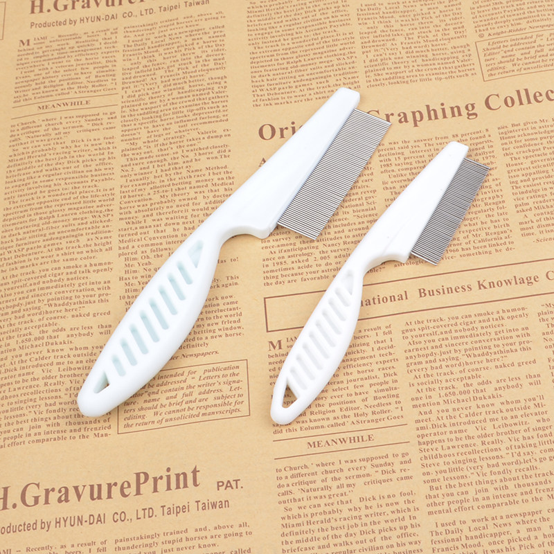 Pet dog cat cat fleas comb outside the body deworm removal fleas flea needle comb encrypted steel hair removal comb