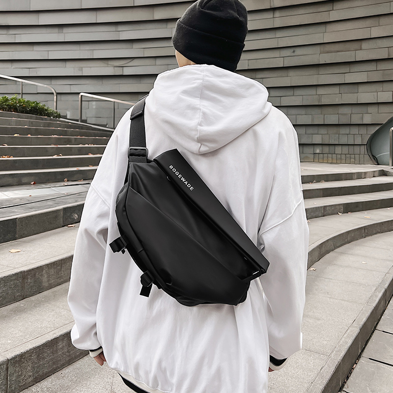 Slanted Satchel Men Ins Tide Card Chest Bag Casual Student Single Shoulder function Shoulder Bag Design Advanced Sensation Little Crowdsourcing Bag