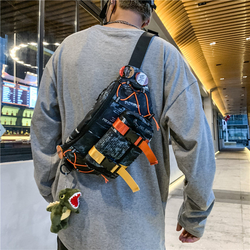 Chest Bag Men's Tide Cards Summer 2022 New Students Sports Purse Wins Day Ensemble Casual Personality Single Shoulder Diagonal Satchel