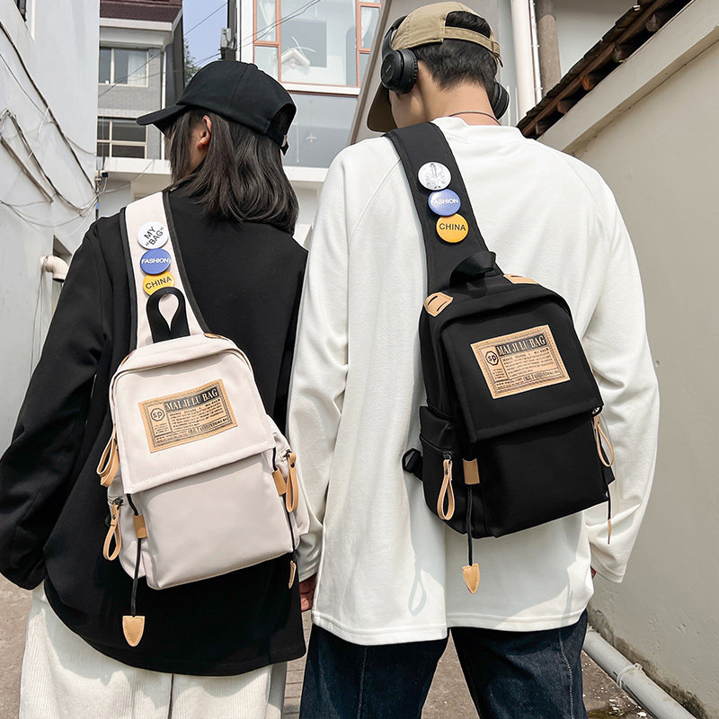 Single Shoulder Bag Men Han Edition Big Capacity Bag Female Leisure Student Take Small Backpack Sports Slipper Sabbage