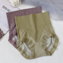 Autumn and winter high waist restraint belly pants seamless womens underwear lift cotton crotch bag hip shorts lace breifs