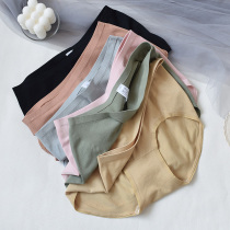 Soft modal seamless size underwear womens middle running bag hip fat sister breifs rice white breathable bottom crotch no trace