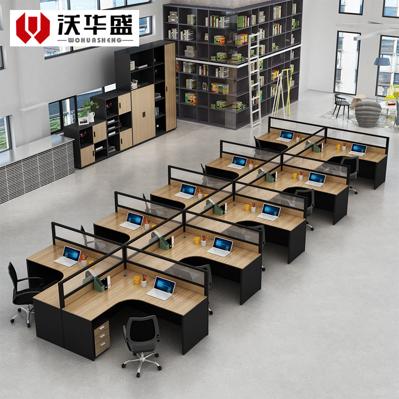 Screen Desk Brief Modern 4 more than 810 People Office Furniture Staff Desk Staff's Employee Booth Partition Desk