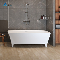 Aojin artificial stone bathtub independent bathtub 1 7m bathtub independent toilet Home Hotel model