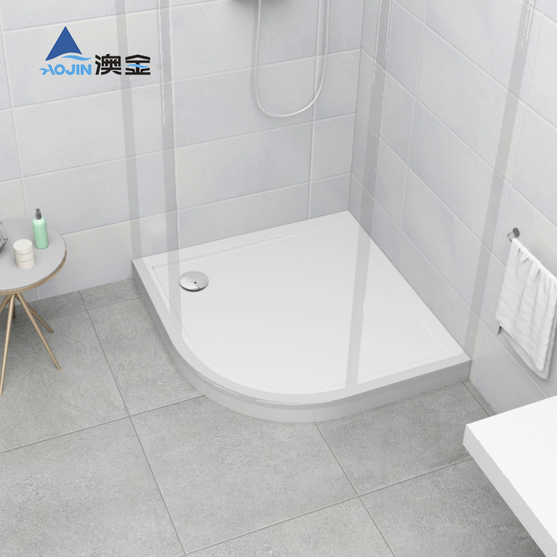 Aojin SMC shower basin home bathroom project simple arc fan shower room base basin non-slip floor high basin