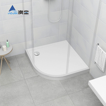 Aojin SMC shower bath home bathroom engineering simple arc fan-shaped shower room base bottom basin non-slip high Basin