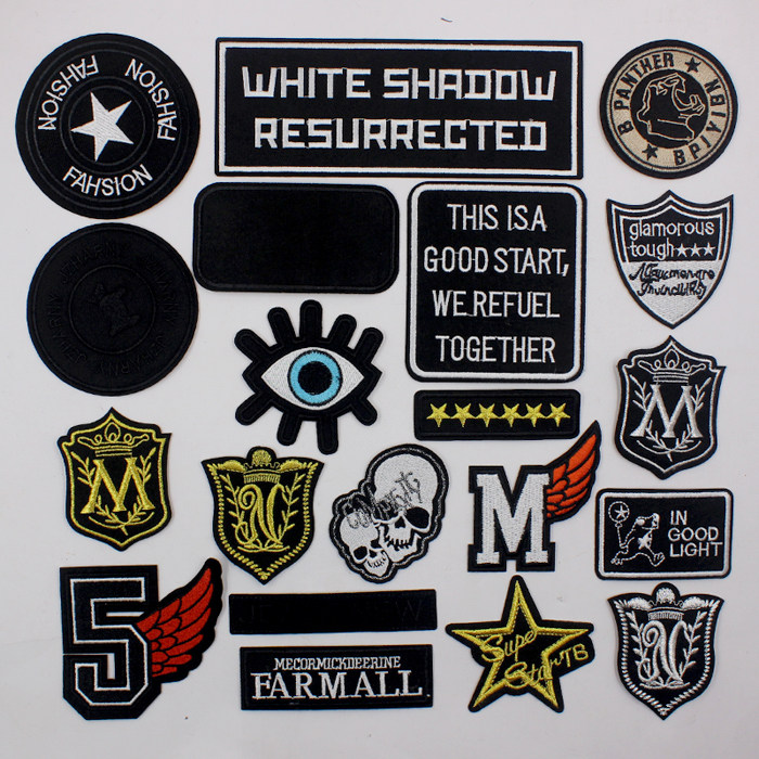 Stylish large badge patch patch patch Dress pants Decorative patch Hole patch Ironed Embroidery appliqué