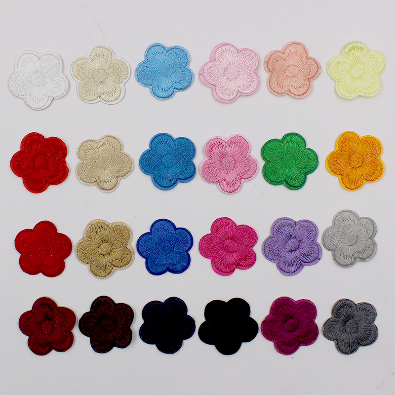 小さな梅の花の刺繍パッチ（衣類、帽子、蚊帳、テーブルクロス、シーツ、装飾パッチ、小さなタバコ穴アップリケ用）