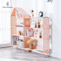 Nordic floor multi-level shelf living room decoration display rack room childrens bookshelf storage display combination shelf