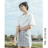 Белая летняя свежая хлопковая футболка для школьников для отдыха, короткий рукав, сезон 2021