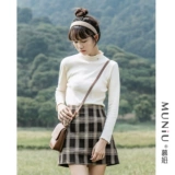 Твердый цвет наполовину водонекожная рубашка для женщин 2023 Осень Новая стройная и универсальная рубашка для рубашки нижнего белья