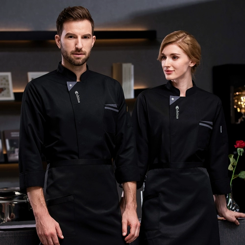 Одежда шеф -повара Семь -ДОВАРНЫЕ СЕЛКИ четыре размера, кухонная одежда, отель, рабочая одежда, одежда мужская длинная, запасная кухонная одежда, кухонная одежда