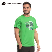 Alpine men loose big code speed dry short sleeves T-shirt breathable round collar sports perspiration quick dry clothes